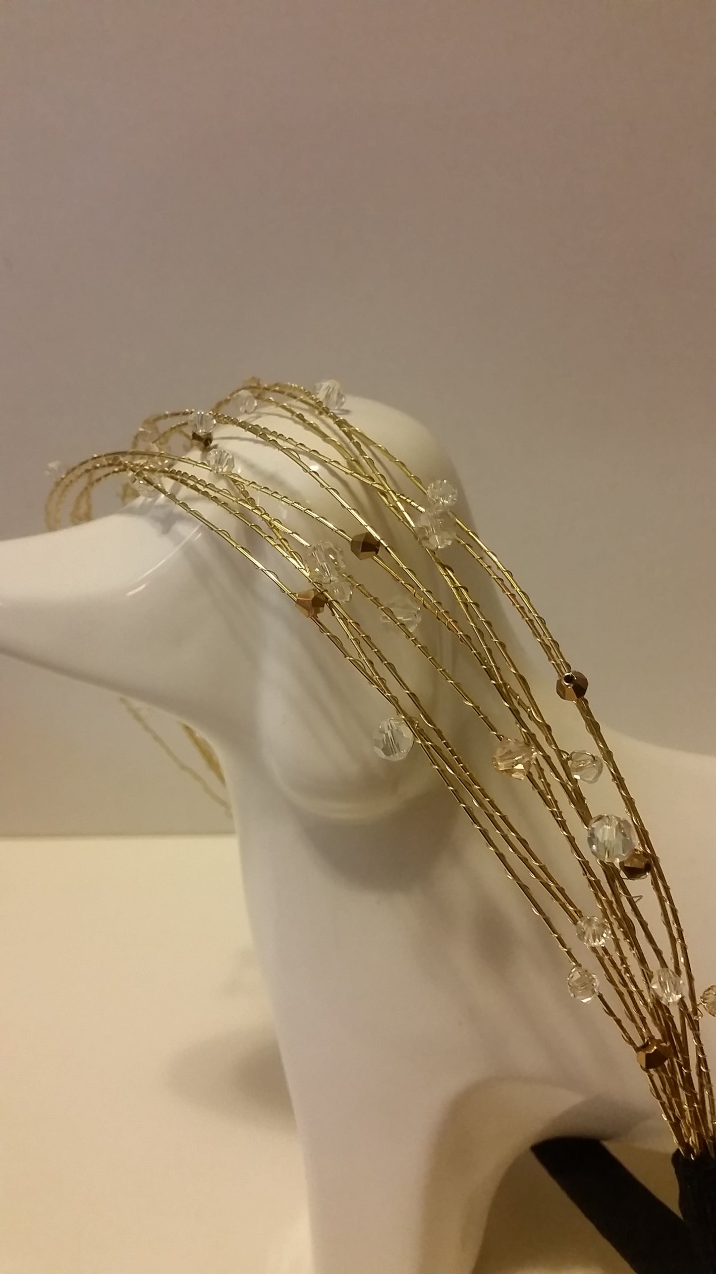 Swarovski Element Crystals and glass bead headpiece