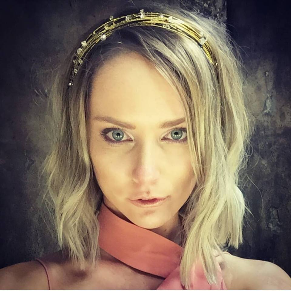 Swarovski Element Crystals and glass bead headpiece