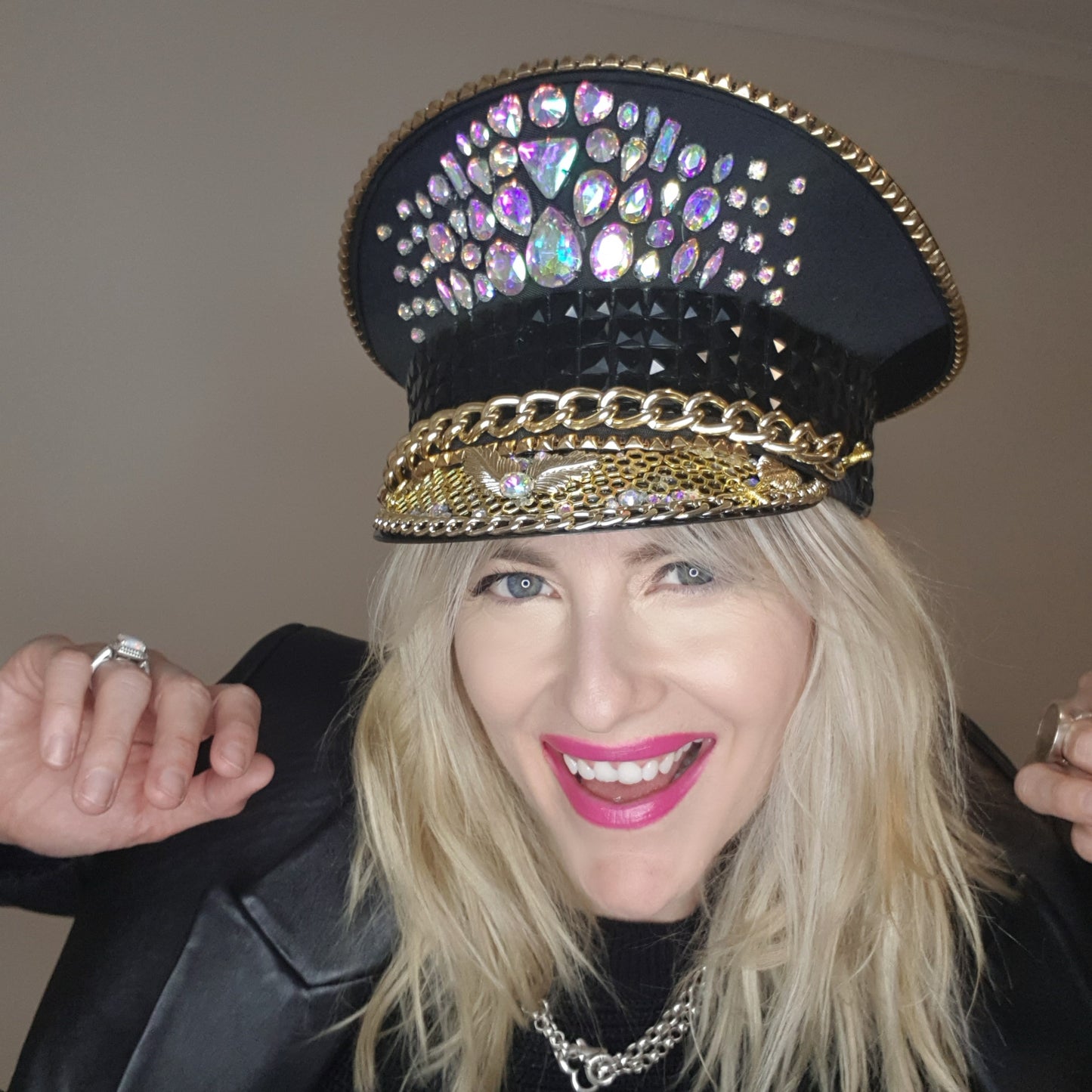 Vann Goldie wears festival captain hat