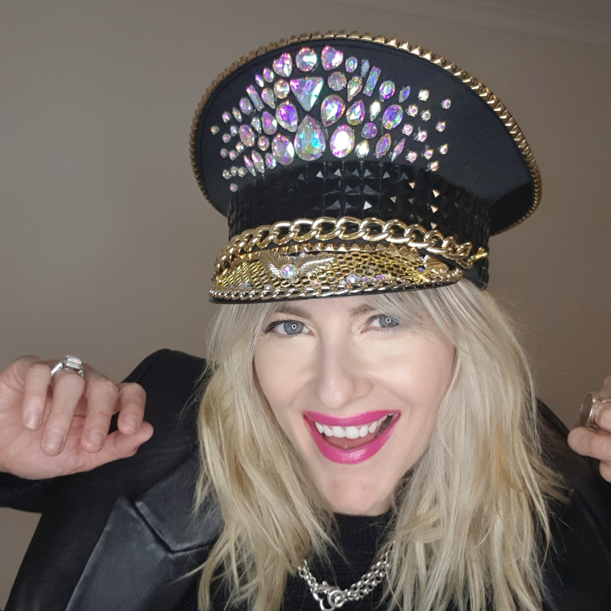 Vann Goldie wears festival captain hat