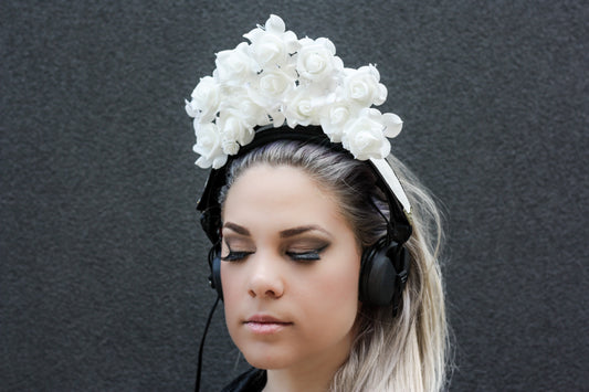 floral headphone crown headphone accessories